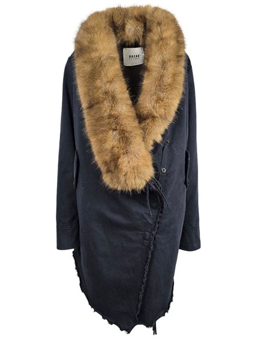 cappotto donna con eco-pelliccia blu Bazar deluxe | S1122-2657268